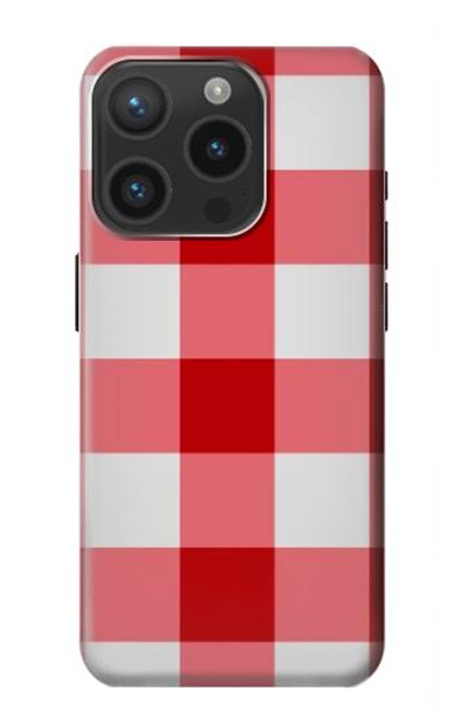 S3535 レッドギンガム Red Gingham iPhone 15 Pro バックケース、フリップケース・カバー