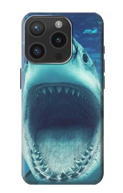 S3548 イタチザメ Tiger Shark iPhone 15 Pro バックケース、フリップケース・カバー