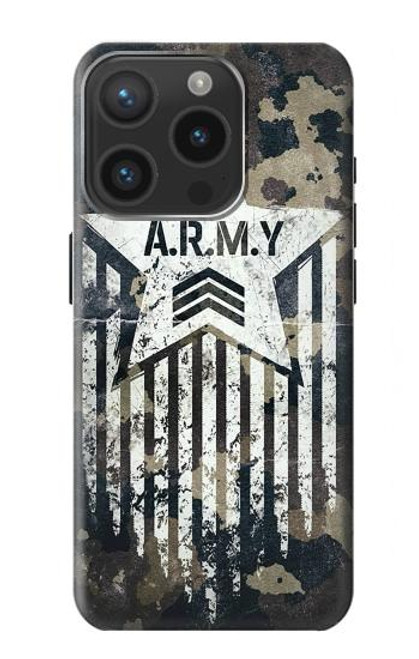 S3666 陸軍迷彩迷彩 Army Camo Camouflage iPhone 15 Pro バックケース、フリップケース・カバー