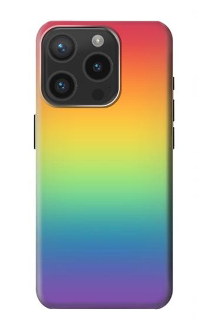 S3698 LGBTグラデーションプライドフラグ LGBT Gradient Pride Flag iPhone 15 Pro バックケース、フリップケース・カバー
