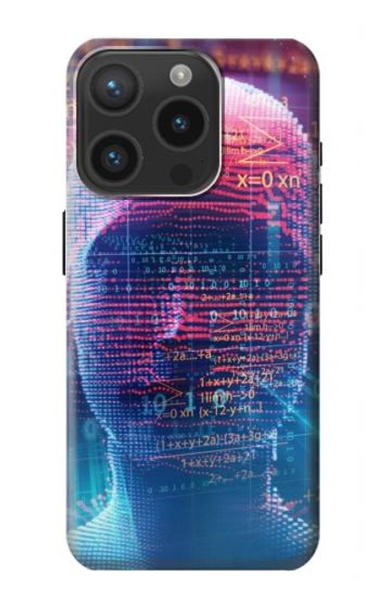 S3800 デジタル人顔 Digital Human Face iPhone 15 Pro バックケース、フリップケース・カバー