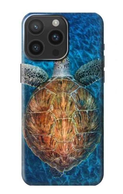 S1249 青い海亀 Blue Sea Turtle iPhone 15 Pro Max バックケース、フリップケース・カバー