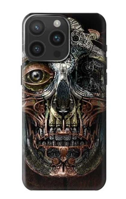 S1685 スチームパンク 頭蓋骨 Steampunk Skull Head iPhone 15 Pro Max バックケース、フリップケース・カバー