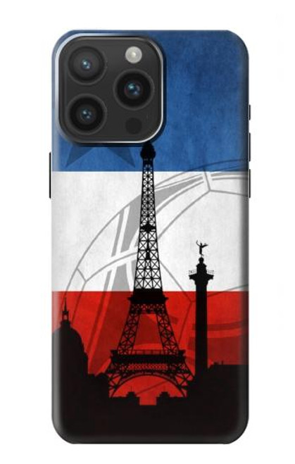 S2980 フランスサッカー France Football Soccer Flag iPhone 15 Pro Max バックケース、フリップケース・カバー