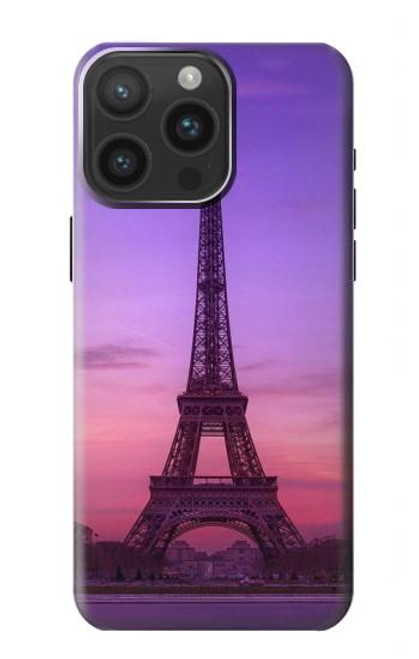 S3447 エッフェルパリの夕日 Eiffel Paris Sunset iPhone 15 Pro Max バックケース、フリップケース・カバー