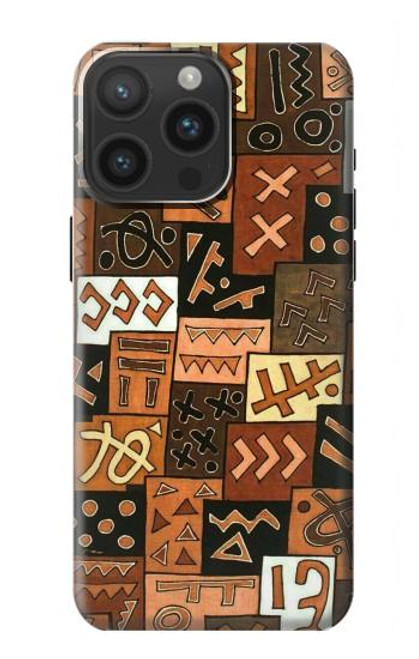 S3460 マリ芸術 Mali Art Pattern iPhone 15 Pro Max バックケース、フリップケース・カバー