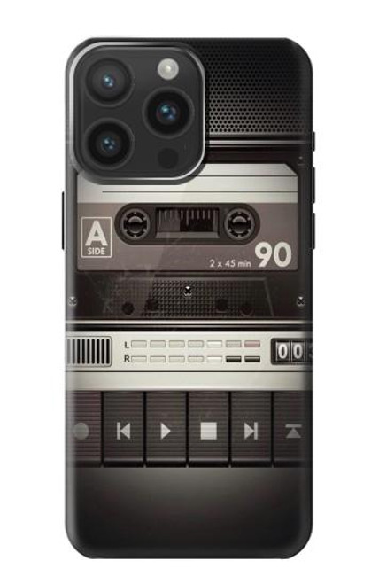 S3501 ビンテージカセットプレーヤー Vintage Cassette Player iPhone 15 Pro Max バックケース、フリップケース・カバー