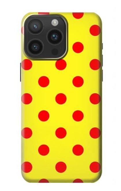 S3526 赤い水玉 Red Spot Polka Dot iPhone 15 Pro Max バックケース、フリップケース・カバー