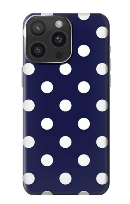 S3533 ブルーの水玉 Blue Polka Dot iPhone 15 Pro Max バックケース、フリップケース・カバー