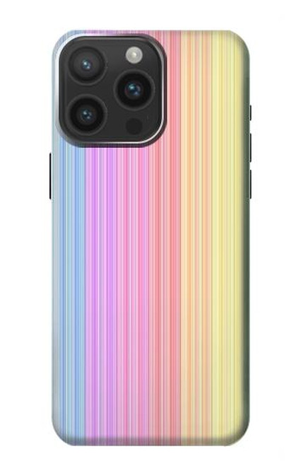 S3849 カラフルな縦の色 Colorful Vertical Colors iPhone 15 Pro Max バックケース、フリップケース・カバー