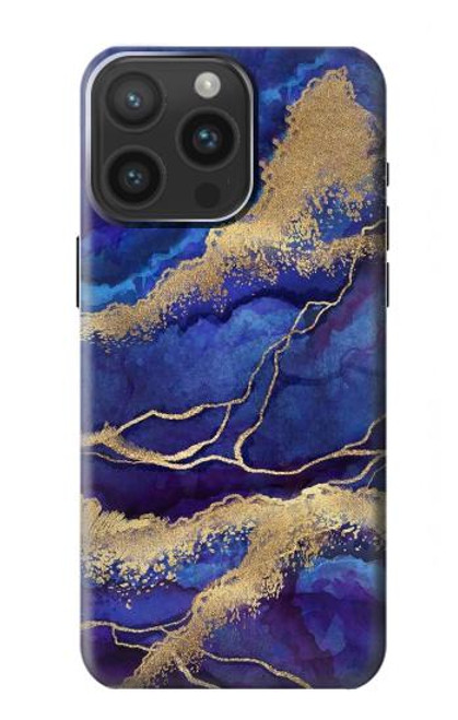 S3906 ネイビー ブルー パープル マーブル Navy Blue Purple Marble iPhone 15 Pro Max バックケース、フリップケース・カバー