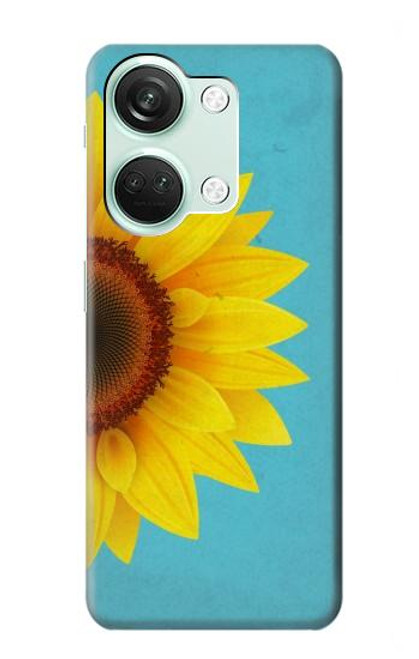 S3039 ひまわり Vintage Sunflower Blue OnePlus Nord 3 バックケース、フリップケース・カバー