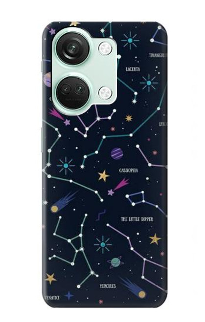 S3220 スターマップ星座星座 Star Map Zodiac Constellations OnePlus Nord 3 バックケース、フリップケース・カバー