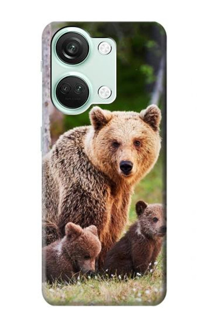 S3558 くまの家族 Bear Family OnePlus Nord 3 バックケース、フリップケース・カバー