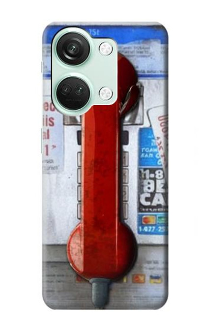 S3925 コラージュヴィンテージ公衆電話 Collage Vintage Pay Phone OnePlus Nord 3 バックケース、フリップケース・カバー