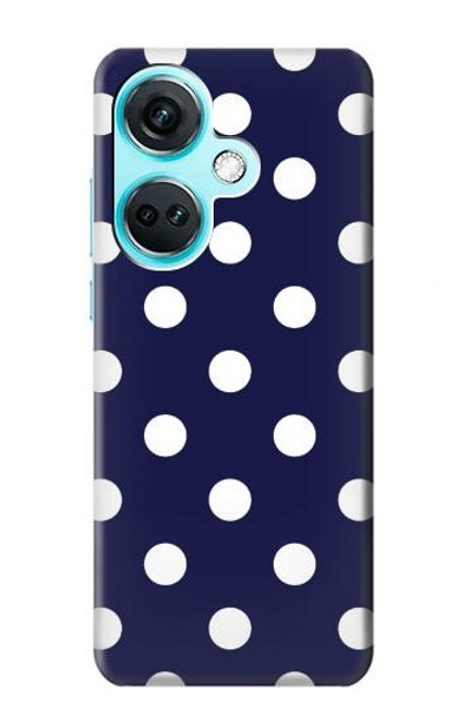 S3533 ブルーの水玉 Blue Polka Dot OnePlus Nord CE3 バックケース、フリップケース・カバー