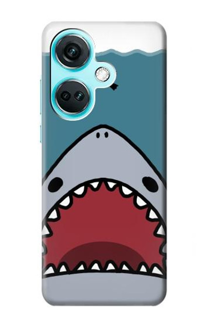 S3825 漫画のサメの海のダイビング Cartoon Shark Sea Diving OnePlus Nord CE3 バックケース、フリップケース・カバー