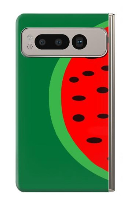 S2383 スイカ Watermelon Google Pixel Fold バックケース、フリップケース・カバー