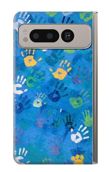 S3403 ハンドプリント Hand Print Google Pixel Fold バックケース、フリップケース・カバー