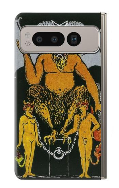 S3740 タロットカード悪魔 Tarot Card The Devil Google Pixel Fold バックケース、フリップケース・カバー