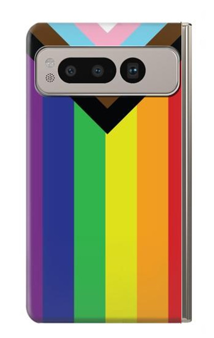 S3846 プライドフラッグLGBT Pride Flag LGBT Google Pixel Fold バックケース、フリップケース・カバー