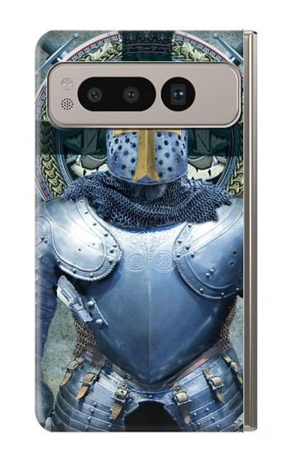 S3864 中世テンプル騎士団重鎧騎士 Medieval Templar Heavy Armor Knight Google Pixel Fold バックケース、フリップケース・カバー