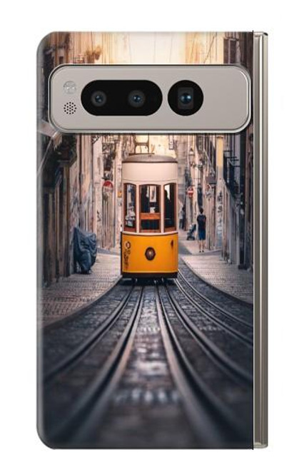 S3867 リスボンのトラム Trams in Lisbon Google Pixel Fold バックケース、フリップケース・カバー