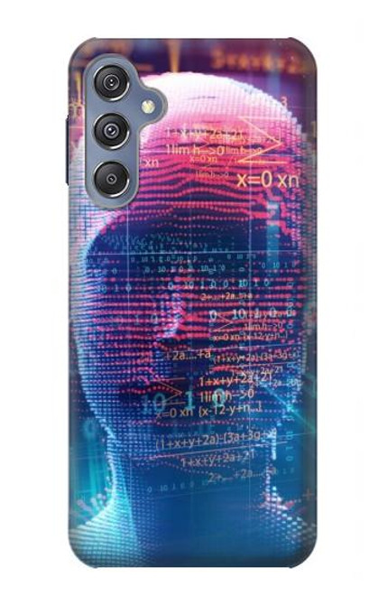 S3800 デジタル人顔 Digital Human Face Samsung Galaxy M34 5G バックケース、フリップケース・カバー