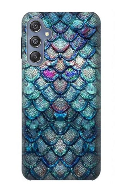 S3809 人魚の鱗 Mermaid Fish Scale Samsung Galaxy M34 5G バックケース、フリップケース・カバー