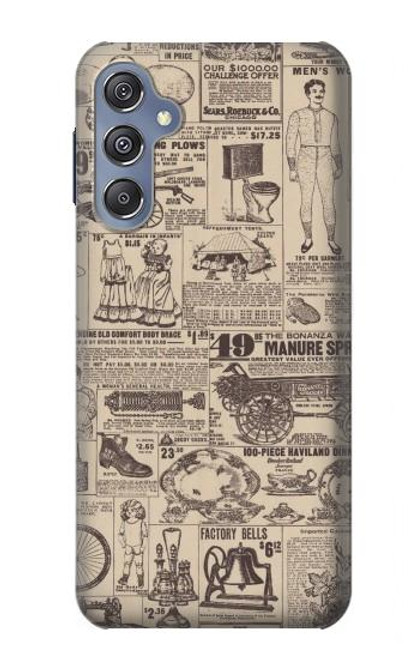 S3819 レトロなヴィンテージ紙 Retro Vintage Paper Samsung Galaxy M34 5G バックケース、フリップケース・カバー