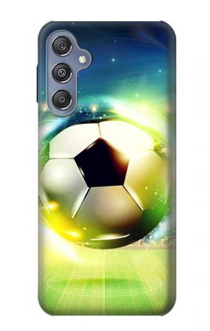 S3844 輝くサッカー サッカーボール Glowing Football Soccer Ball Samsung Galaxy M34 5G バックケース、フリップケース・カバー