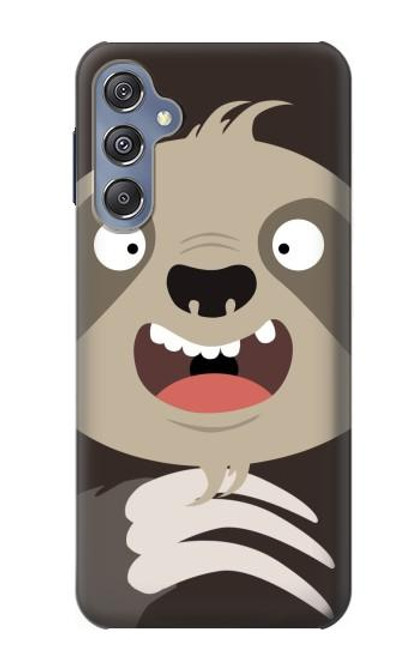 S3855 ナマケモノの顔の漫画 Sloth Face Cartoon Samsung Galaxy M34 5G バックケース、フリップケース・カバー