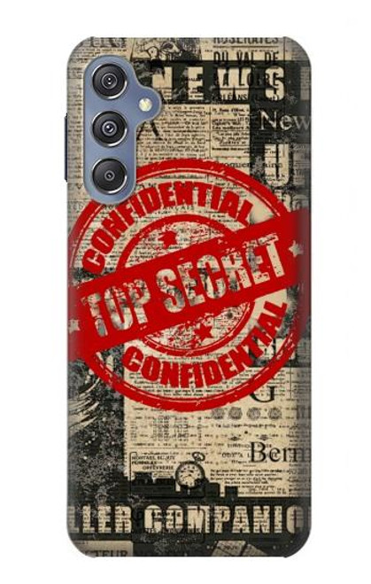 S3937 テキスト トップ シークレット アート ヴィンテージ Text Top Secret Art Vintage Samsung Galaxy M34 5G バックケース、フリップケース・カバー
