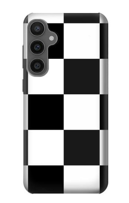 S2492 黒と白のチェッカーボード Black and White Check Samsung Galaxy S23 FE バックケース、フリップケース・カバー