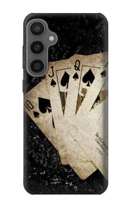 S3231 ヴィンテージロイヤルストレートフラッシュカード Vintage Royal Straight Flush Cards Samsung Galaxy S23 FE バックケース、フリップケース・カバー