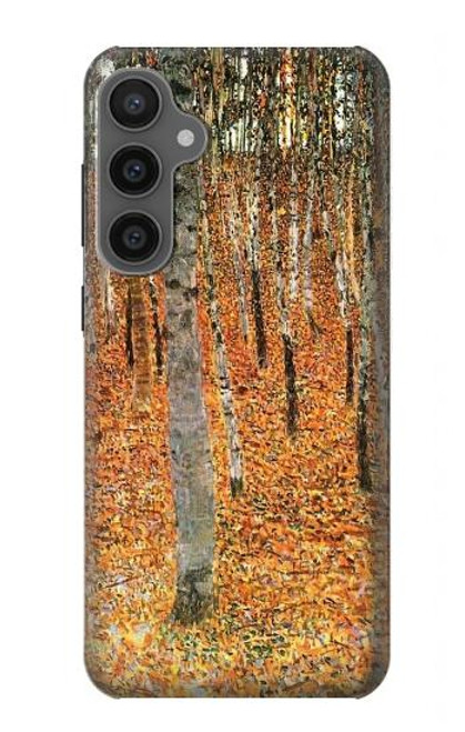S3380 グスタフ・クリムト バーチフォレスト Gustav Klimt Birch Forest Samsung Galaxy S23 FE バックケース、フリップケース・カバー