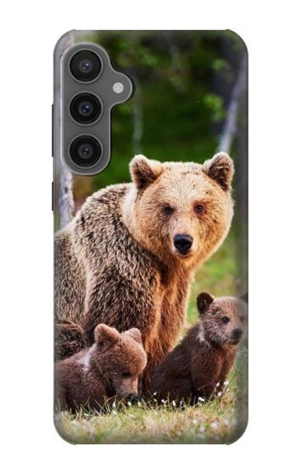 S3558 くまの家族 Bear Family Samsung Galaxy S23 FE バックケース、フリップケース・カバー