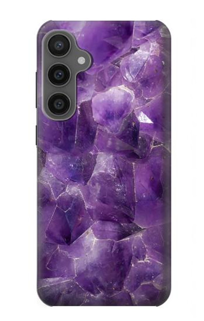 S3713 パープルクォーツアメジストグラフィックプリント Purple Quartz Amethyst Graphic Printed Samsung Galaxy S23 FE バックケース、フリップケース・カバー