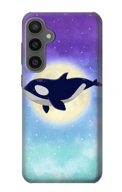 S3807 キラーホエールオルカ月パステルファンタジー Killer Whale Orca Moon Pastel Fantasy Samsung Galaxy S23 FE バックケース、フリップケース・カバー