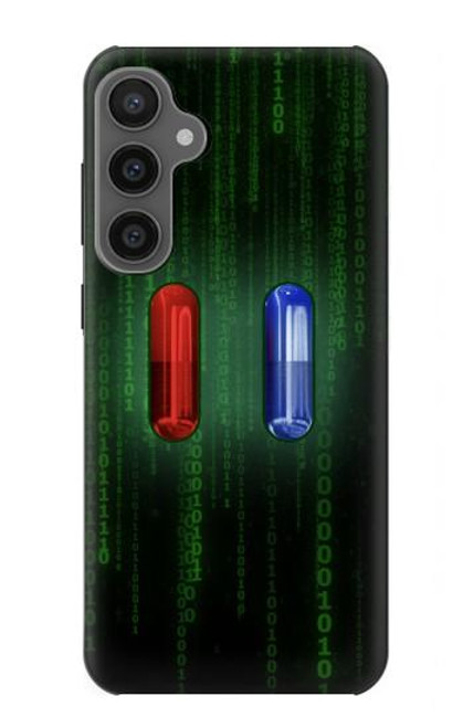 S3816 赤い丸薬青い丸薬カプセル Red Pill Blue Pill Capsule Samsung Galaxy S23 FE バックケース、フリップケース・カバー