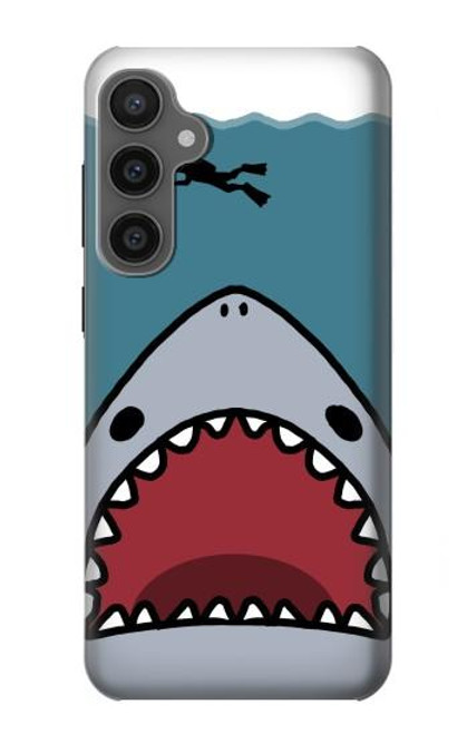 S3825 漫画のサメの海のダイビング Cartoon Shark Sea Diving Samsung Galaxy S23 FE バックケース、フリップケース・カバー