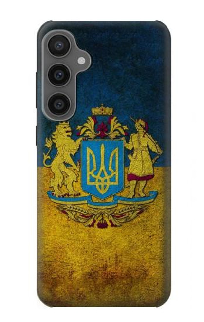 S3858 ウクライナ ヴィンテージ旗 Ukraine Vintage Flag Samsung Galaxy S23 FE バックケース、フリップケース・カバー