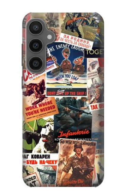 S3905 ビンテージ アーミー ポスター Vintage Army Poster Samsung Galaxy S23 FE バックケース、フリップケース・カバー