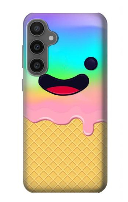 S3939 アイスクリーム キュートな笑顔 Ice Cream Cute Smile Samsung Galaxy S23 FE バックケース、フリップケース・カバー