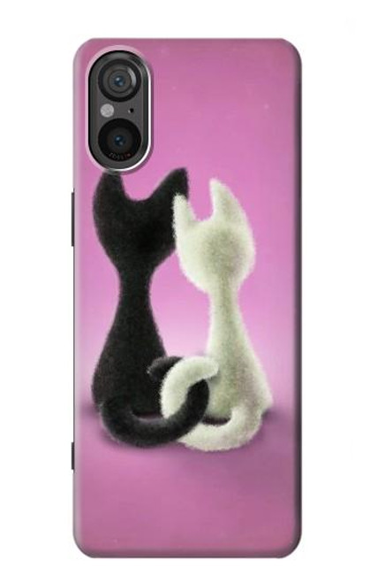 S1832 猫を愛します Love Cat Sony Xperia 5 V バックケース、フリップケース・カバー