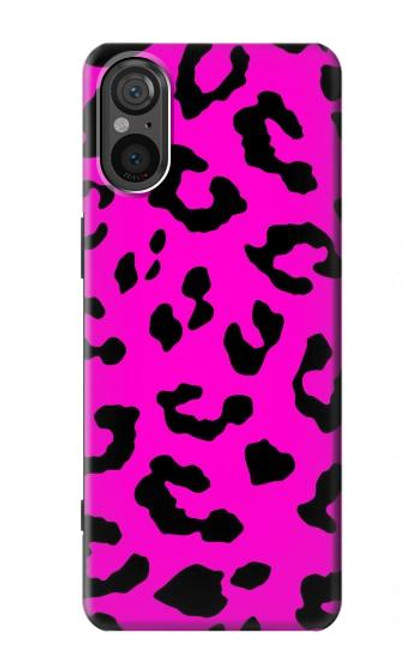 S1850 ピンクのヒョウ柄 Pink Leopard Pattern Sony Xperia 5 V バックケース、フリップケース・カバー