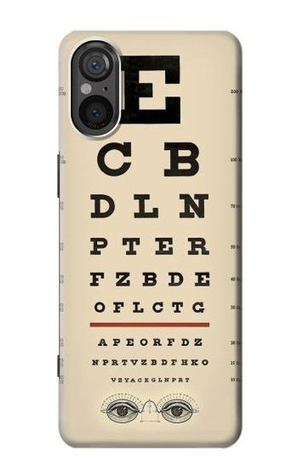 S2502 目の検査図ポスター Eye Exam Chart Decorative Decoupage Poster Sony Xperia 5 V バックケース、フリップケース・カバー