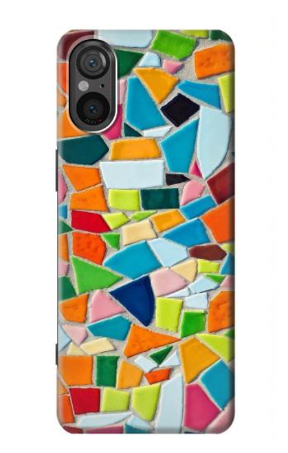 S3391 モザイクアートグラフィック Abstract Art Mosaic Tiles Graphic Sony Xperia 5 V バックケース、フリップケース・カバー