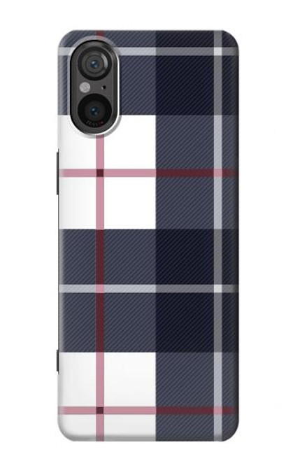 S3452 チェック柄 Plaid Fabric Pattern Sony Xperia 5 V バックケース、フリップケース・カバー