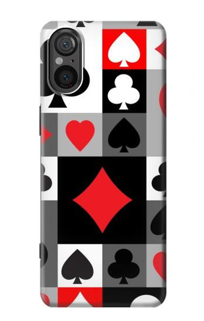 S3463 ポーカーカード Poker Card Suit Sony Xperia 5 V バックケース、フリップケース・カバー